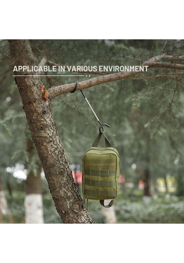 Yunboo Dışarıda Kullanım İçin Çift Yönlü Demir Kuruşak, Kamping Feneri Ve Çanta Asıcı, Lastik Kaplama Kaymazlı, Turuncu Çok Renkli