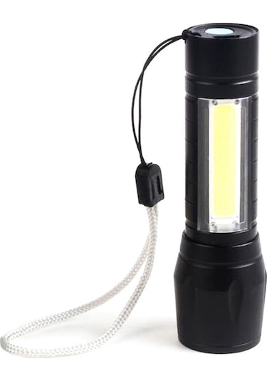 Watton Mini Çok Güçlü Şarjlı El Feneri Wt-030-6548 Siyah