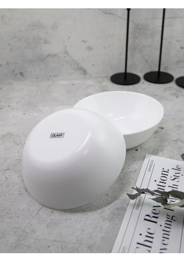 Olaff Lux Çorba Ve Salata İçin Derin Tabak Seti 6 Parça 630 Ml 323349531 Beyaz