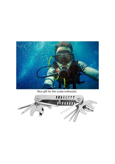 Profesyonel Diver Aracı Kiti 8 In 1 Tüplü Dalış Dalgıç Seçme Valfı Onarım Çoklu Takım Seti Scuba Dalış Regülatörleri Scuba Dişilini Onarma Ve Ayarlama