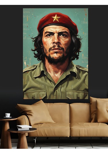 Che Guevara Ünlü İllüstrasyon Dekoratif Kanvas - Mdf Ahşap Tablo
