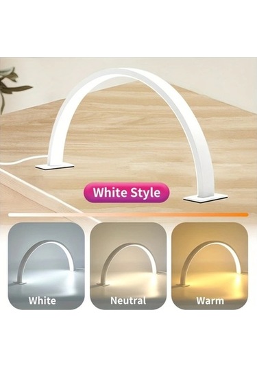 Fastbuy Dream011 Pembe Usb Masa Lambası Yarım Ay Şekilli Tırnak/dövme Işığı Parlaklık Ayarlanabilir Pembe Pembe