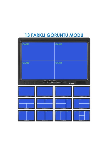 Obus Ev-m600e Ecoview Dört Video Girişli Güneşlikli Analog 7 Inch Araç Monitörü