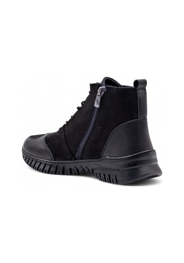 Voyager Z013 Kadın Hakiki Deri Comfort Bot Siyah