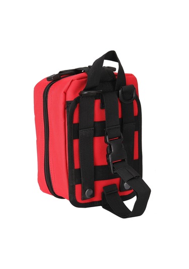 Samdoo Kırmızı Dış Mekan İlk Yardım Çantası - Dağcılık, Kamp İçin Taşınabilir Tıbbi Gereç Seti, Çok Fonksiyonlu Nilon Çanta Kırmızı