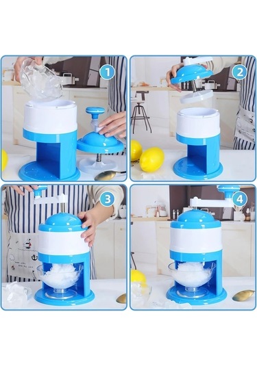 Willowhaven Mavi Manuel Buz Kıyıcı: Dondurma Ve Smoothie Makinesi, Pratik Mutfak Aleti