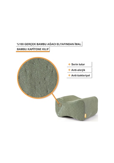 Beddo Bambu Serisi Ortopedik Diz Yastığı Bacak Arası Yastık