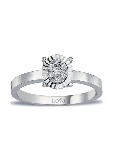 Lova Pırlanta Taşlı Oval Eridu Yüzük - 1070192