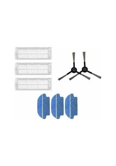 Pazly Proscenic M6 Pro Süpürge Ekipmanı: 3 Filtre, 2 Yan Fırça, 3 Mop