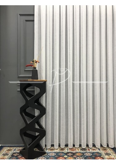 Tül Perde1. Sınıf Foldet Zemin Keten Etek Kurşun Çok Renkli