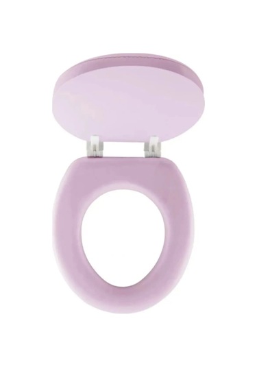 Pembe Yumuşak Klozet Kapak Büyük Puf 42x41 Cm Çok Renkli