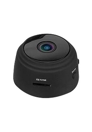 Siyah Mini Kablosuz Wifi Kamera - 1080p Hd Gecelik Görüntü, Dış Mekan/mobil Kayıt, Akıllı Telefon Uzak Erişim, Hafıza Kartı Ve Şarj Aleti Yok