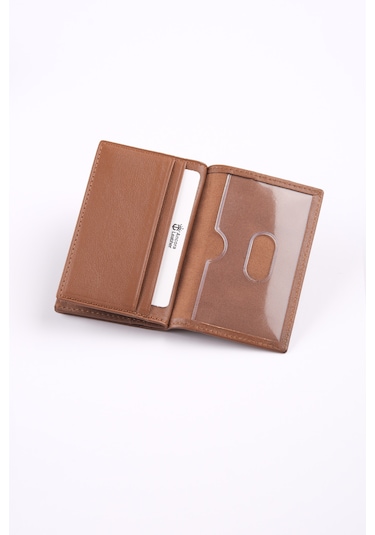 Ancora Leather Hakiki Deri Minimal Kartlık-26206 Taba