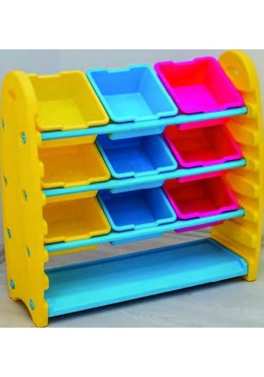 Dolap 9 Plastik Çekmeceli Çok Renkli