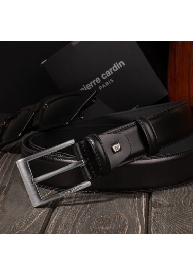 Pierre Cardin Deri Erkek Kemer En 3,5 Cm Pc-2009 Siyah