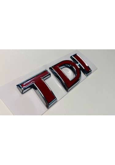 Volkswagen Caddy 2011 - 2014 Tdi Arka Bagaj Yazısı Üç Kırmızı