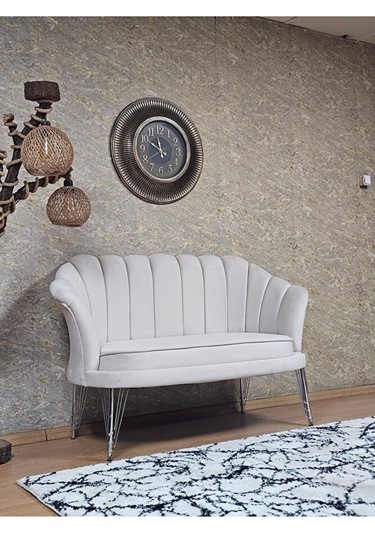 İkili İstiridye Krom Kaplama Telli Ayak Çay Seti Koltuk Tekli Ber Çok Renkli