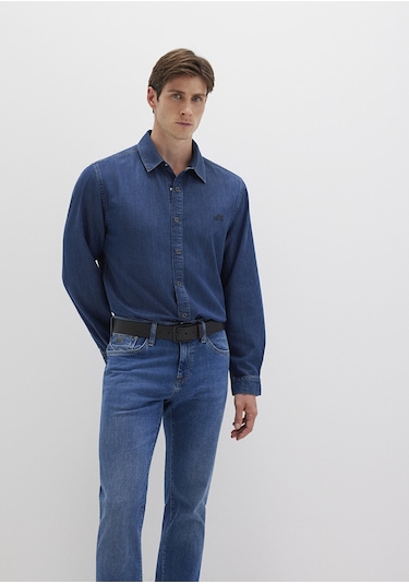 Mavi - Roy Lux Black Koyu Indigo Mavisi Jean Gömlek 0210496-90767 Koyu Mavi