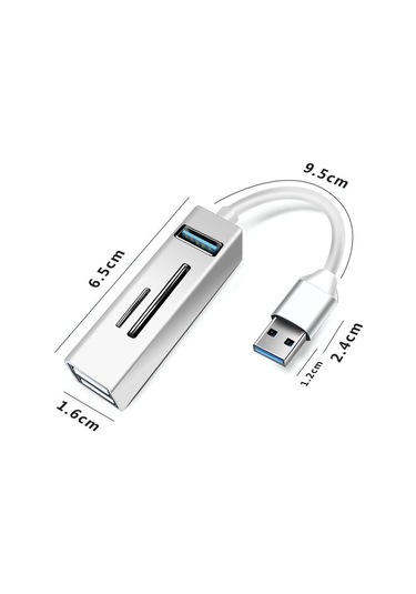 Apera BN07 Notebook ve PC İçin 5 in 1 Alüminyum USB 5GBPS 3.0 Çokoklayıcı Hafıza Kartı Okuyucu