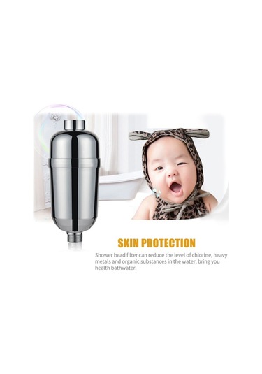 Novahub 15 Aşamalı Duş Filtresi - Klor Ve Ağır Metal Giderme, Sağlıklı Su İçin Gümüş Bağlantı Duş Filtresi Gümüş