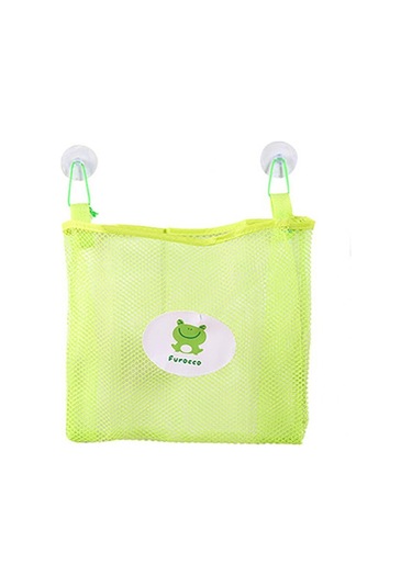 Banyo Düzenleyici File Bebek Banyo Zamanı Düzenli Saklama Oyuncak Vantuzlu File Çanta Arı Yeşil