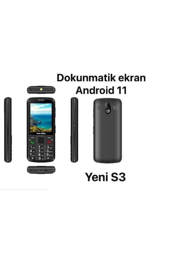 Hikıng S3 Türkiyenin İlk Android -tuşlu Telefonu-siyah
