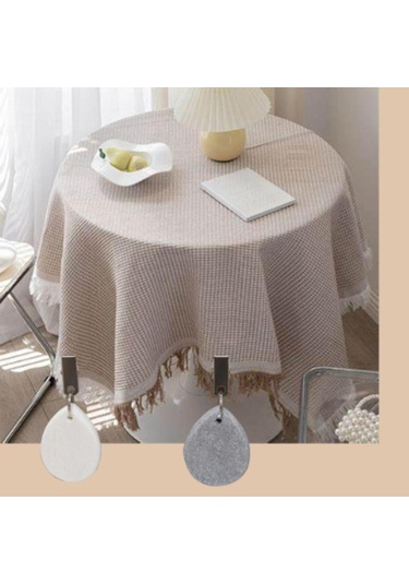 Homyl 8x Masa Örtüsü Ağırlıkları Yemek Masası Bahçe İç Beyaz 6 Cm