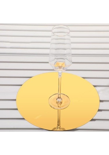 10/15/20/25/30cm Yuvarlak Kare Akrilik Ayna Düğün Partisi Masa Orta Parçası Ayna Tepsi Kırılmaz Oturma Odası Yatak Odası Banyo Duvar Dekorasyonu Altın