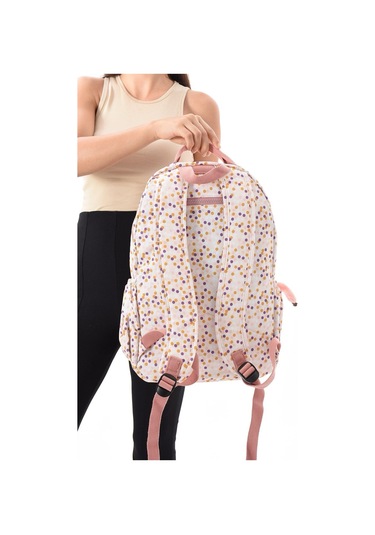 8860 Unisex Klınkır Maymunlu Günlük Ve Okul Sırt Çantası Pembe