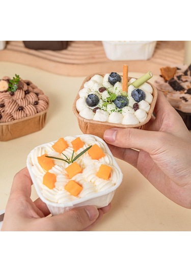 Suntek Yıldönümü Tatil Düğün Kahverengi Için 50x Cupcake