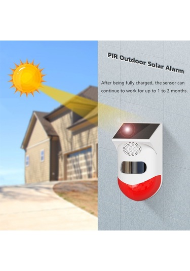 1291 Güneş Enerjili Sensörlü Alarm Hırsız Ve Yabani Hayvan Kov...