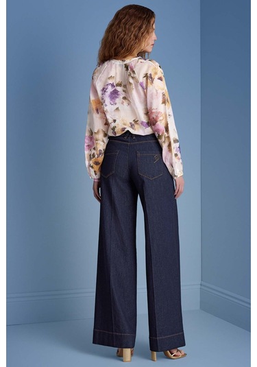 Hakim Yaka Çok Renkli Desenli Gömlek Çok Renkli