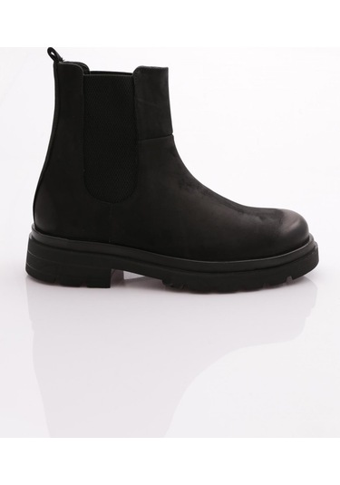 Dgn 6947 Erkek Yani Lastikli Bot Siyah Nubuk Dgn 6947 Erkek Yani Lastikli Bot Siyah Nubuk