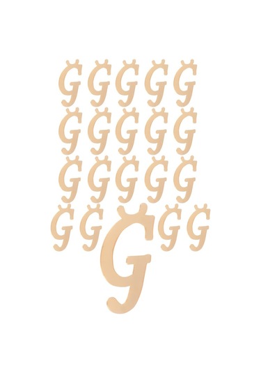 Kına Atölyesi 20 Adet Karışık Pleksi Harf 4Cm Gold