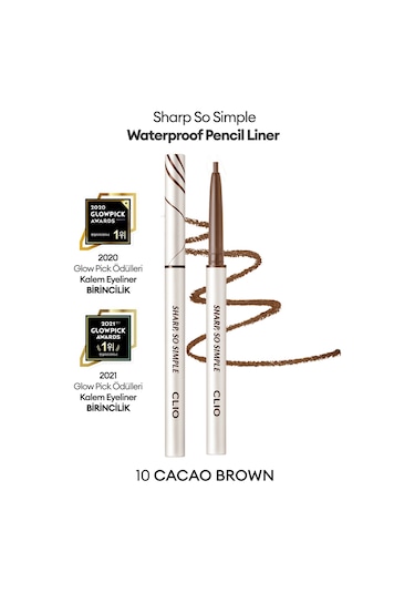 Clıo Sharp So Simple Waterproof Pencil Liner 10 Cacao Brown
