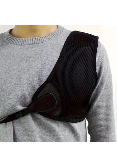 Fochsia Siyah Ayarlanabilir Okçuluk Göğüs Koruyucu Nefes Alabilir Ağ Yapılı Yumuşak Polyester