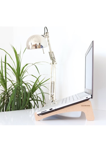 Hanwood Laptop Standı - Notebook Standı Ahşap Als1