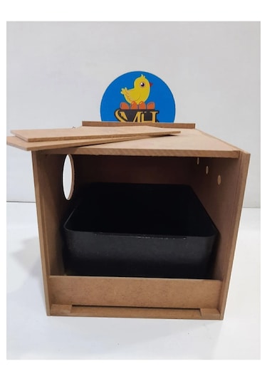 Mh Çift Kapılı Muhabbet Kuşu Yuvalık Plastik Folluklu Dahil 2 Adet