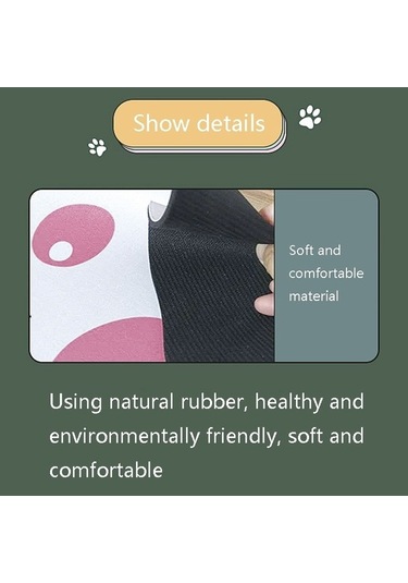 Ebitda 3 Adet Xh12 Kedi Pençesi Karikatür Fırça Mouse Pad, 28x25cm, Mürekkep Yeşili Mürekkep Yeşili