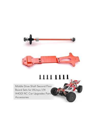 Honmex Wltoys 1/14 144001 İç Çalışma Mil + İkinci Zemin Tahtası Alüminyum Upgrade Seti Kırmızı - Bjm099