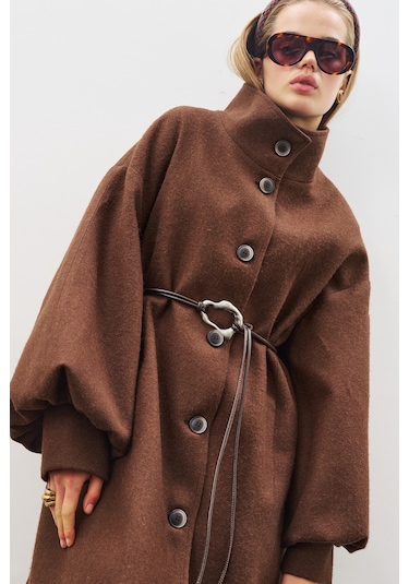 Gaıa Geniş Kaban Kahverengi Kahverengi