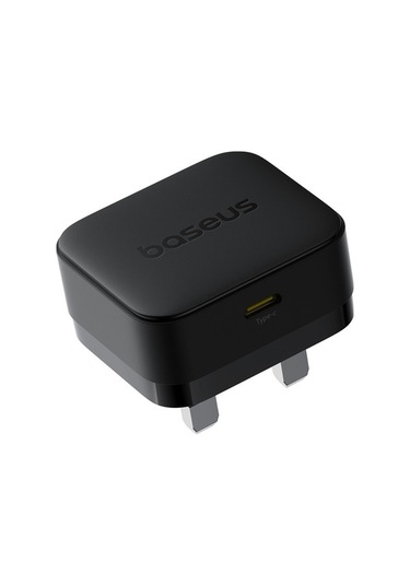 Tongxida Baseus 20w C Tipi Hızlı Şarj Adaptörü, İngiltere Fişi, Siyah Kablo Siyah