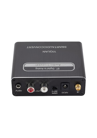 Jeehugo Siyah Bt5.0 Metal Dijital-analog Ses Dönüştürücü: Mıc Girişi, Kumanda, Rca/3.5mm Çıkış, Mp3/wav/ape Destekli