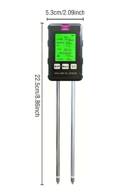 Willowhaven 1 Adet Cloud Prime 6'lı Toprak Ölçer, Dijital Ekran, Ayarlanabilir, Pil İle Çalışır, Siyah