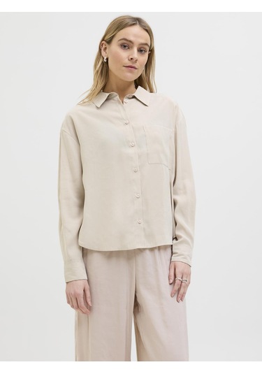 Jack & Jones Kadın Modal Gömlek - Fie - 12270927 Feather Gray