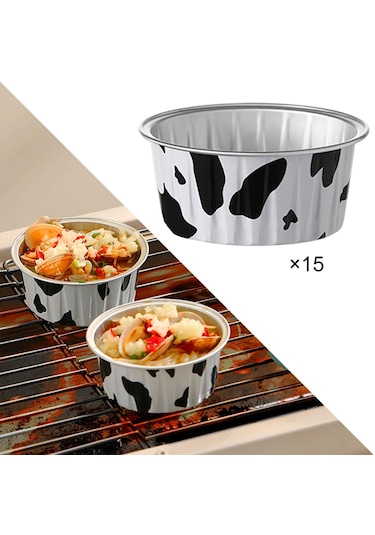 Suntek 15 Adet Alüminyum Muffin Bardaklar Folyo Pişirme