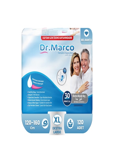 Dr. Marco Yetişkin Bel Bantlı Hasta Bezi XL 120'li