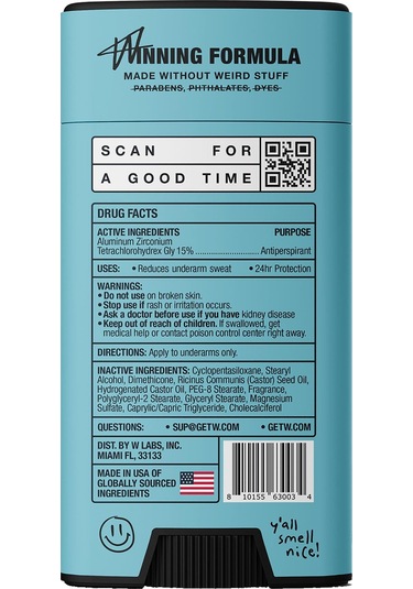 W Labs Wave Breaker Antiperspirant Stick Deodorant 74gr