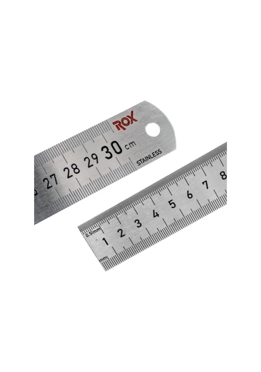 Rox 0199 Çift Taraflı Çelik Cetvel 300 Mm