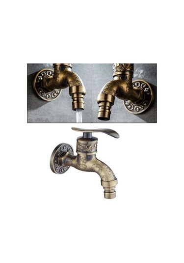 Bosphorusboutique02 Shop Duvara Monte Dekoratif Bahçe Lavabo Bataryası Sarı Renkli Sarı